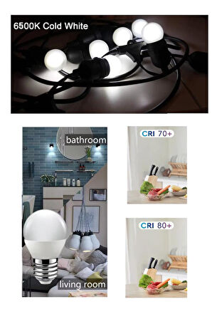 Şahnet 6W E27 Mini Top Led Ampul Beyaz - 6500K (3 Adet)