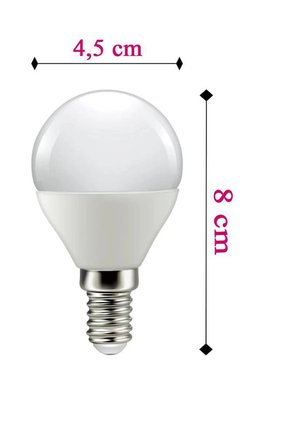 Rutter RT-1190 7W E14 Mini Led Ampul Beyaz -6500K 3 Adet