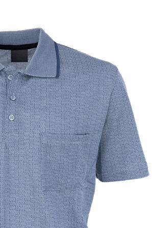 Oppland Erkek T-shirt Yazlık Cepli Kısa Kollu Modern Jakarlı Lonelli Model Rahat Kesim Pamuklu Kumaş