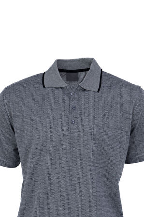 Oppland Erkek T-shirt Yazlık Cepli Kısa Kollu Modern Jakarlı Lonelli Model Rahat Kesim Pamuklu Kumaş
