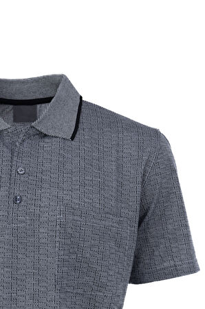 Oppland Erkek T-shirt Yazlık Cepli Kısa Kollu Modern Jakarlı Lonelli Model Rahat Kesim Pamuklu Kumaş