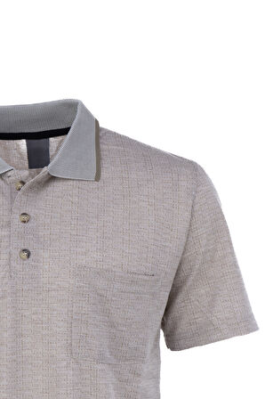 Oppland Erkek T-shirt Yazlık Cepli Kısa Kollu Modern Jakarlı Lonelli Model Rahat Kesim Pamuklu Kumaş