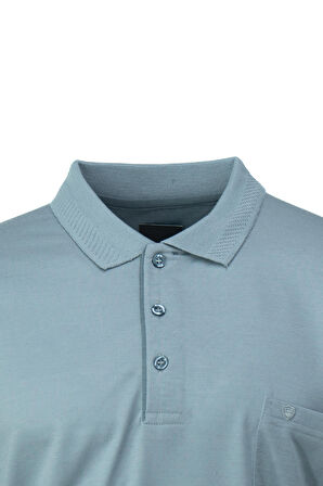 Oppland Erkek Polo Yaka Arma Cepli Kısa Kollu Düz Renk Normal Kesim Premium Pamuklu Kumaş T-Shirt