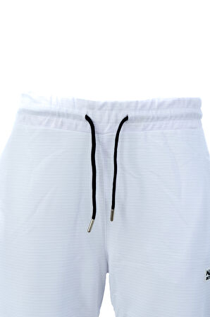 Oppland Erkek Kapri Beli Lastikli ve Bağcıklı Çift Cepli Otoban Kumaş Çizgili Dokulu Rahat Kesim