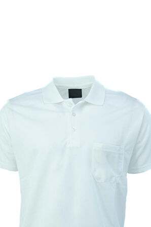 Oppland Erkek Polo Yaka Kendinden Desenli Cepli Kısa Kollu Tam Kalıp Premium Pamuklu Kumaş T-Shirt