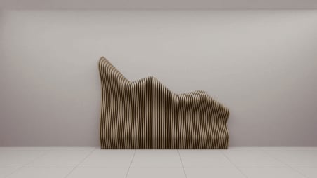 PRM2368 Modern Parametrik Dalgalı Ahşap Duvar Paneli