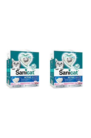 Sanicat Active White Lotus Flower Topkalanan Kedi Kumu 6 Lt. X 2 Adet