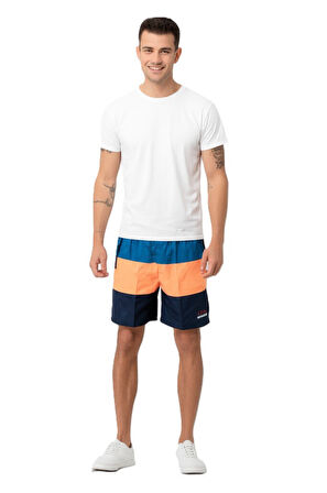 Oppland Erkek Deniz Şortu Beli Lastikli ve Bağcıklı Cepli File Astarlı Su Tutmayan OPEDS26STNMOD32