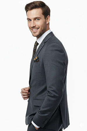 Oppland Erkek Kravat Klasik Mendilli Şık Leke Tutmaz Zirve Model Geniş Tasarım