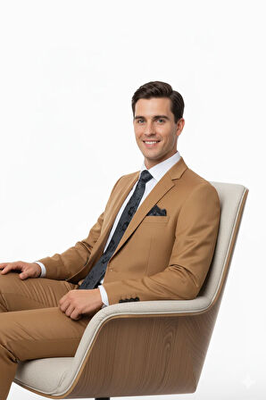 Oppland Erkek Kravat Klasik Mendilli Şık Leke Tutmaz Zirve Model Geniş Tasarım