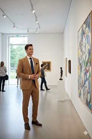 Oppland Erkek Kravat Klasik Mendilli Şık Kolay Şekil Alabilen Leke Tutmaz Mühür Model Geniş Tasarım