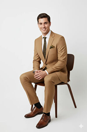 Oppland Erkek Kravat Klasik Mendilli Şık Kolay Şekil Alabilen Leke Tutmaz Mühür Model Geniş Tasarım