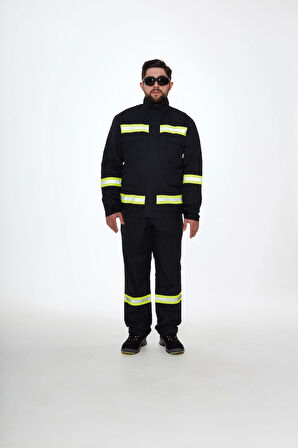 Projacket Alev Almaz Yangın Koruma İş Güvenlik Takımı SMY-10031 Yüksek Koruma