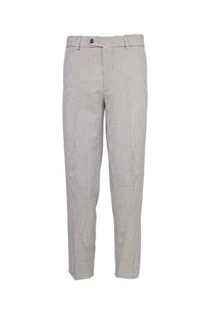 Kazayağı Desenli Klasik Flato Cepli Erkek Pantolon İş ve Genel Kullanım