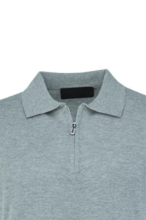 Oppland Erkek Polo Yaka Düz Renk Cepsiz Kısa Kol Tam Kalıp Premium Pamuklu Dokuma ince Triko T-Shirt