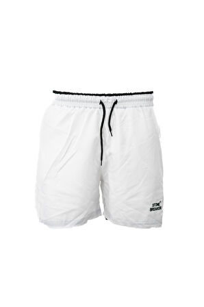 Oppland Erkek Deniz Şortu Beli Lastikli ve Bağcıklı Cepli içi File Astarlı Su Tutmayan Hafif Kumaş