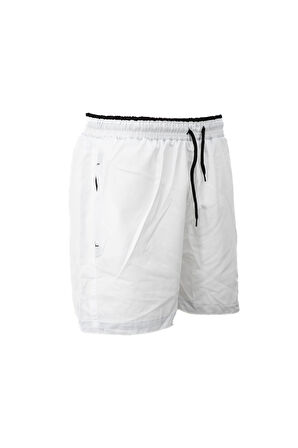 Oppland Erkek Deniz Şortu Beli Lastikli ve Bağcıklı Cepli içi File Astarlı Su Tutmayan Hafif Kumaş