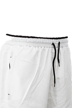 Oppland Erkek Deniz Şortu Beli Lastikli ve Bağcıklı Cepli içi File Astarlı Su Tutmayan Hafif Kumaş