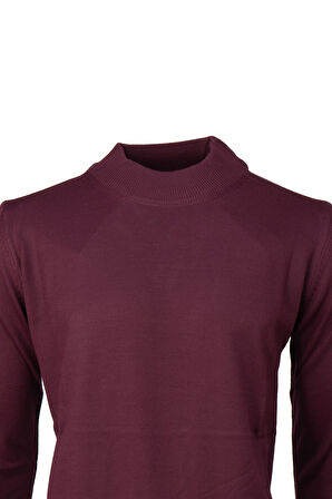 Oppland Erkek Kışlık Yarım Balıkçı Yaka Kazak Pamuklu Marina Örme Uzun Kollu Düz Renk Rahat Kesim