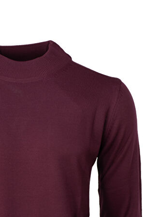 Oppland Erkek Kışlık Yarım Balıkçı Yaka Kazak Pamuklu Marina Örme Uzun Kollu Düz Renk Rahat Kesim