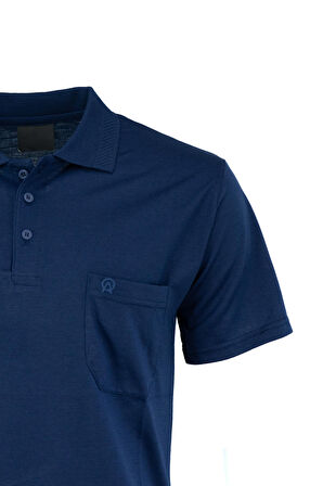 Oppland Erkek Polo Yaka Arma Cepli Kısa Kollu Düz Renk Normal Kesim Premium Pamuklu Kumaş T-Shirt