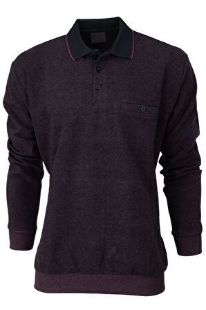 Oppland Erkek Kışlık Polo Yaka Kazak Pamuklu Örme Klasik Pıtırcık Selanik Düğmeli Fleto Cepli Rahat