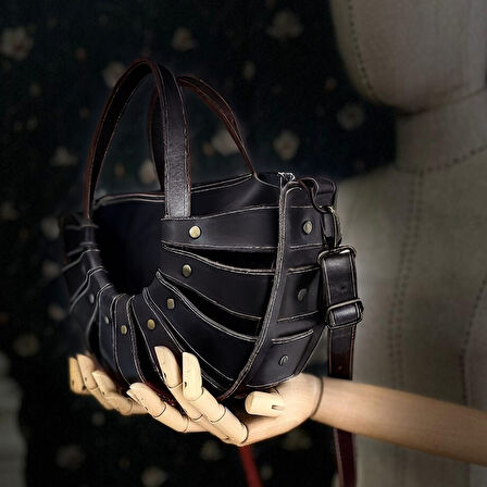 CARIDEA El Yapımı Hakiki Deri Bayan Çanta, Clutch, El Omuz Çantası v16