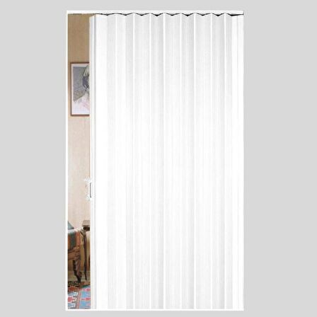 PVC Katlanabilir Beyaz Akordiyon Kapı 100X200 Cm