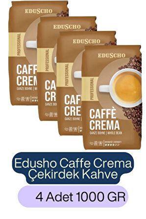 EDUSCHO Professional Caffe Crema Çekirdek Kahve 1 KG X 4 ADET