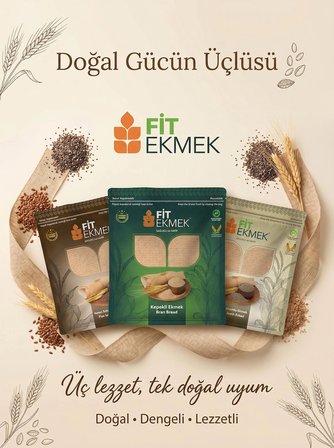 fit Kepekli Lavaş Ekmeği 300gr, Keten Tohumlu Lavaş Ekmeği 300gr ve Chia Lavaş Ekmeği 300gr