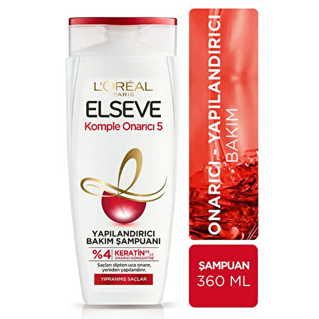 Elseve Şampuan 360 ml Onarıcı Yapılandırıcı Bakım X5 Adet