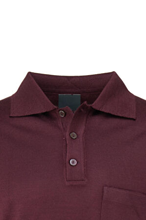 Oppland Erkek Uzun Kollu Polo Yaka Düz Renk Klasik Model Rahat Kesim ince Yünlü Dokuma Kazak