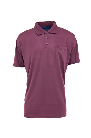 Oppland Erkek Polo Yaka Arma Cepli Kısa Kollu Düz Renk Normal Kesim Premium Pamuklu Kumaş T-Shirt