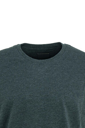 Oppland Erkek Sıfır Yaka Armalı Kısa Kollu Düz Renk Normal Kesim Premium %100 Pamuk Kumaş Tişört