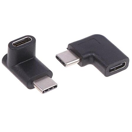 Type C Dişi Erkek 90 Derece Dirsek 2in1 Çevirici Dönüştürücü Adaptör