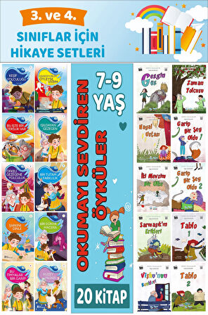 3.ve 4.Sınıflar İçin Okuma Alışkanlığı Kazandıran Mükemmel 20 li  Hikaye Seti 4