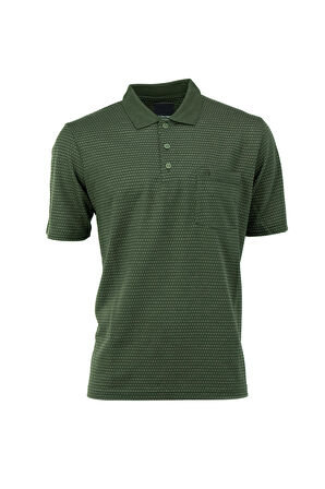 Oppland Erkek Polo Yaka Cepli Kısa Kollu Tam Kalıp Normal Kesim Pamuklu Kumaş T-Shirt