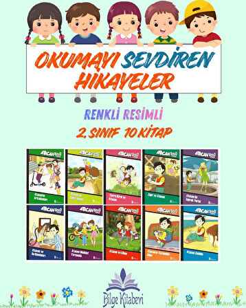 2.Sınıf Okumayı Sevdiren Renkli Resimli Hikayeler 11 - 10 Kitap