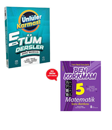 5.Sınıf Ünlüler Karması Maarif Model Tüm Dersler Soru Bankası + Matematik Soru Bankası Hediyeli