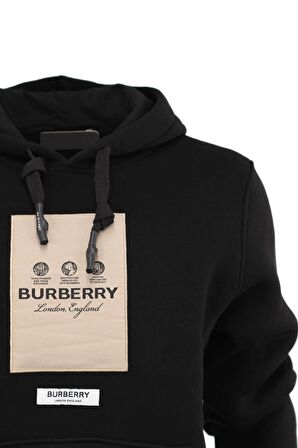 Erkek Kışlık London Premium Pamuklu Kumaş Üç iplik Kapüşonlu Kanguru Cepli Sweatshirt