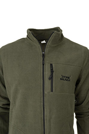 Oppland Erkek Kışlık Polar Sweatshirt Hırka Önü Ve Cepleri Fermuarlı Hakim Yaka Rahat Kesim Tam Kalıp Anti pilling