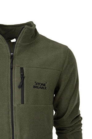 Oppland Erkek Kışlık Polar Sweatshirt Hırka Önü Ve Cepleri Fermuarlı Hakim Yaka Rahat Kesim Tam Kalıp Anti pilling