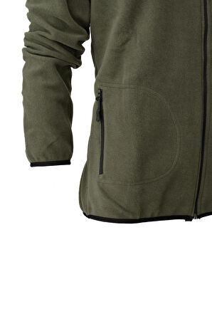 Oppland Erkek Kışlık Polar Sweatshirt Hırka Önü Ve Cepleri Fermuarlı Hakim Yaka Rahat Kesim Tam Kalıp Anti pilling