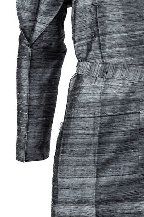 Oppland Erkek Şık Klasik Model Röpteşambır Premium Poplin Saten Çınar Model Cepli Rob Beli Kuşaklı
