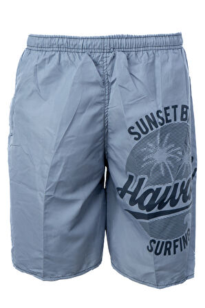 Oppland Erkek Deniz Havuz Şortu Sportif Baskılı Beli Lastikli ve Bağcıklı Cepli SuTutmayan Rahat