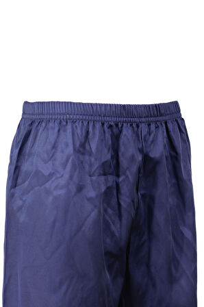 Oppland Erkek Saten Kumaş Şort Düz Renk Beli Lastikli Cepsiz Hafif Kumaş