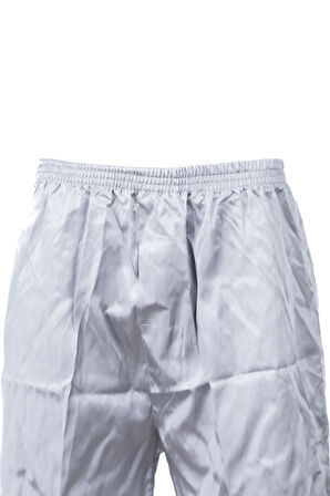 Oppland Erkek Saten Kumaş Şort Düz Renk Beli Lastikli Cepsiz Hafif Kumaş