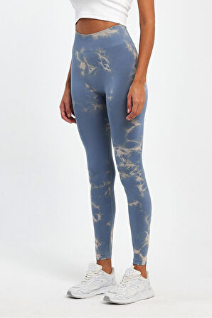 KADIN Dikişsiz Toparlayıcı Batik Tayt / Push-Up Spor Tayt