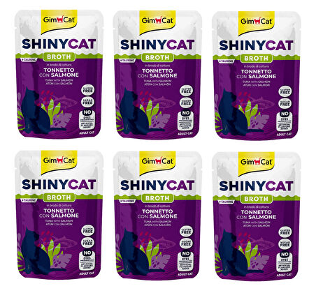 Gimcat Shinycat Pouch Ton ve Somon Balıklı Kedi Yaş Mama 70 Gr. X 6 Adet