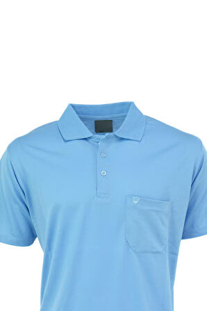 Oppland Erkek Polo Yaka Marka Arma Cepli Kısa Kollu Rahat Tam Kalıp Premium Pamuklu Kumaş T-Shirt